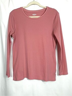 Old Navy Dusty Rose Long Sleeve Crew Tee
